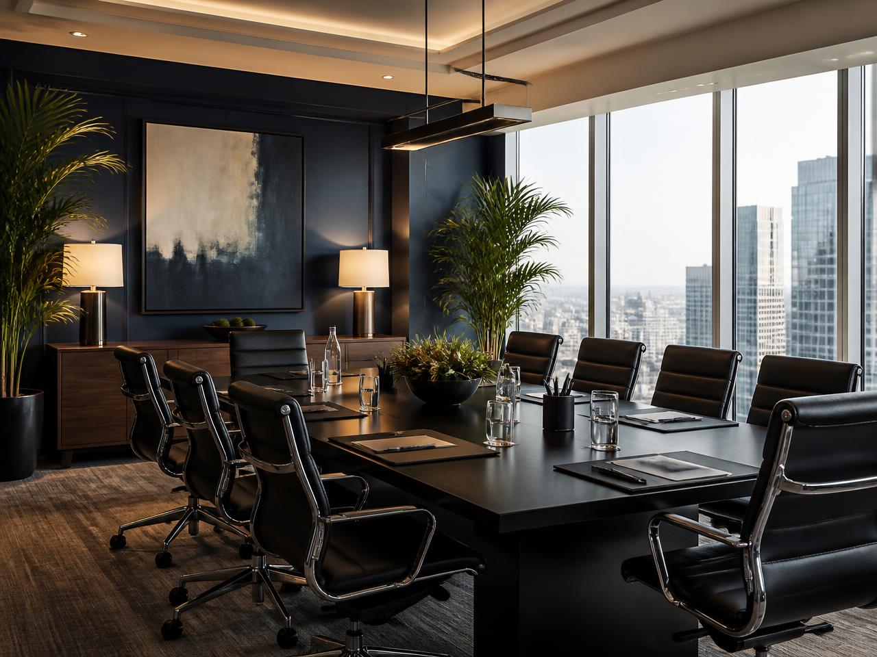 Immaculate office conference room